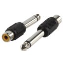 Mono-Audio-Adapter 6.35 mm male - RCA female Schwarz