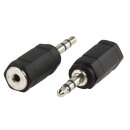 Stereo-Audio-Adapter 3.5 mm male - 2.5 mm female Schwarz