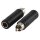 Mono-Audio-Adapter RCA male - 6.35 mm female Schwarz