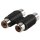 Stereo-Audio-Adapter 2x RCA female - 2x RCA female Schwarz