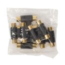 Stereo-Audio-Adapter 2x RCA female - 2x RCA female Schwarz
