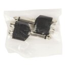 Mono-Audio-Adapter 6.35 mm male - 2x RCA female Schwarz