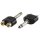 Mono-Audio-Adapter 6.35 mm male - 2x RCA female Schwarz