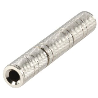 Mono-Audio-Adapter 6.35 mm female - 6.35 mm female Silber
