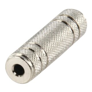 Stereo-Audio-Adapter 3.5 mm female - 3.5 mm female Silber