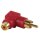 Stereo-Audio-Adapter 90° abgewinkelt RCA male - RCA female Rot