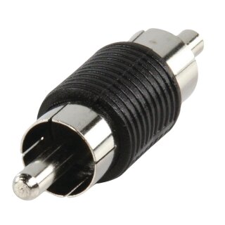 Stereo-Audio-Adapter RCA male - RCA male Schwarz