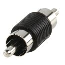 Stereo-Audio-Adapter RCA male - RCA male Schwarz