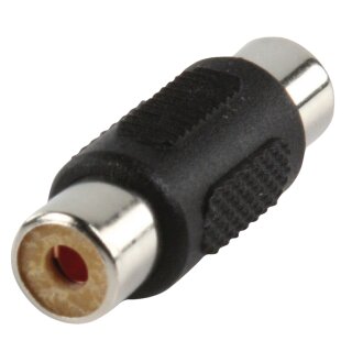 Stereo-Audio-Adapter RCA female - RCA female Schwarz