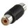 Stereo-Audio-Adapter RCA female - RCA female Schwarz