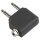 Stereo-Audio-Adapter 90° abgewinkelt 2x 3.5 mm male - 3.5 mm female Schwarz