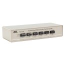 Lautsprecher-Schalter 2x 3.5 mm Buchse + 3x (2x Cinch Buchse) - 2x Cinch Buchse Silber