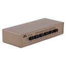 Lautsprecher-Schalter 2x 3.5 mm Buchse + 3x (2x Cinch Buchse) - 2x Cinch Buchse Silber