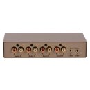 Lautsprecher-Schalter 2x 3.5 mm Buchse + 3x (2x Cinch Buchse) - 2x Cinch Buchse Silber