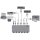 Lautsprecher-Schalter 2x 3.5 mm Buchse + 3x (2x Cinch Buchse) - 2x Cinch Buchse Silber