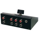 Analog Audio-Schalter 3.5 mm Buchse + 3x (2x Cinch Buchse) - 2x Cinch Buchse Schwarz