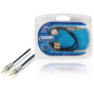 Stereo-Audiokabel 3.5 mm male - 3.5 mm male 0.50 m Blau
