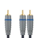 Subwoofer-Audiokabel RCA male - 2x RCA male 2.00 m Blau