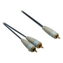 Subwoofer-Audiokabel RCA male - 2x RCA male 3.00 m Blau