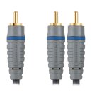 Subwoofer-Audiokabel RCA male - 2x RCA male 3.00 m Blau