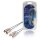 Stereo-Audio-Verlängerungskabel 2x RCA male - 2x RCA female 1.00 m Blau