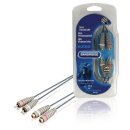 Stereo-Audio-Verlängerungskabel 2x RCA male - 2x RCA female 2.00 m Blau