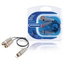 Subwoofer-Audiokabel RCA male - 2x RCA female 0.20 m Blau