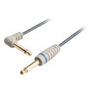 Mono-Audio-Kabel 6.35 mm male - 6.35 mm male 3.00 m Blau