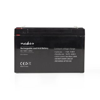 Bleiakku Gel Batterie Akku Wiederaufladbare Batterie 6 V | 10000 mAh Bleisäure
