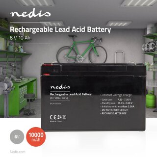Bleiakku Gel Batterie Akku Wiederaufladbare Batterie 6 V | 10000 mAh Bleisure