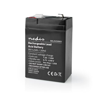 Bleiakku Gel Batterie Akku Wiederaufladbare Batterie 6 V | 4500 mAh Bleisure