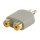 Stereo-Audio-Adapter RCA male - 2x RCA female Grau