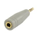 Stereo-Audio-Adapter 2.5 mm male - 3.5 mm female Grau