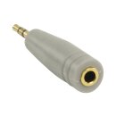 Stereo-Audio-Adapter 2.5 mm male - 3.5 mm female Grau