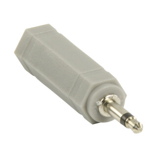 Mono-Audio-Adapter 3.5 mm male - 6.35 mm female Grau
