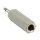 Mono-Audio-Adapter 3.5 mm male - 6.35 mm female Grau