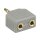 Stereo-Audio-Adapter 3.5 mm male - 2x 3.5 mm female Grau