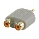 Stereo-Audio-Adapter 3.5 mm male - 2x RCA female Grau