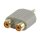 Stereo-Audio-Adapter 3.5 mm male - 2x RCA female Grau