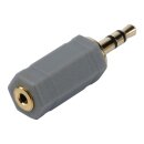 Stereo-Audio-Adapter 3.5 mm male - 2.5 mm female Grau