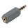 Stereo-Audio-Adapter 3.5 mm male - 2.5 mm female Grau