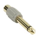 Mono-Audio-Adapter 6.35 mm male - RCA female Grau