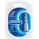 Stereo-Audio-Adapter 6.35 mm male - 3.5 mm female Grau