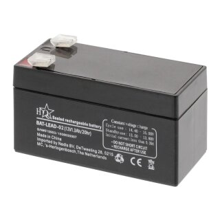 Wiederaufladbare Blei-Akku 12 V 1300 mAh 97 mm x 43 mm x 52 mm