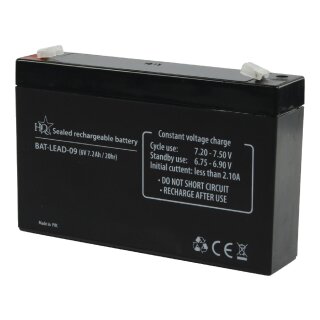 Wiederaufladbare Blei-Säure-Batterie 6 V 7200 mAh 151 mm x 34 mm x 95 mm