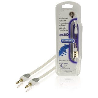 Stereo-Audiokabel 3.5 mm male - 3.5 mm male 1.00 m Weiss