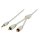 Stereo-Audiokabel 3.5 mm male - 2x RCA male 3.00 m Weiss