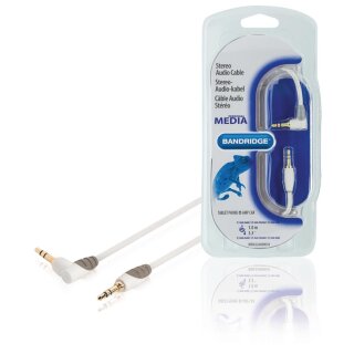 Stereo-Audiokabel 3.5 mm male - 3.5 mm male 1.00 m Weiss