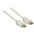 High Speed HDMI Kabel mit Ethernet HDMI Anschluss - HDMI Anschluss 2.00 m Weiss