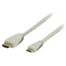 High Speed HDMI Kabel mit Ethernet HDMI Anschluss - HDMI Mini Stecker 1.00 m Weiss